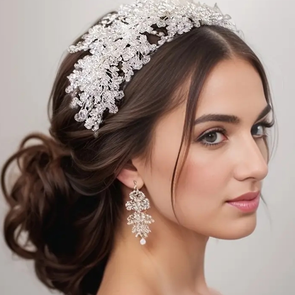 Sparkling Silver Bridal Headband